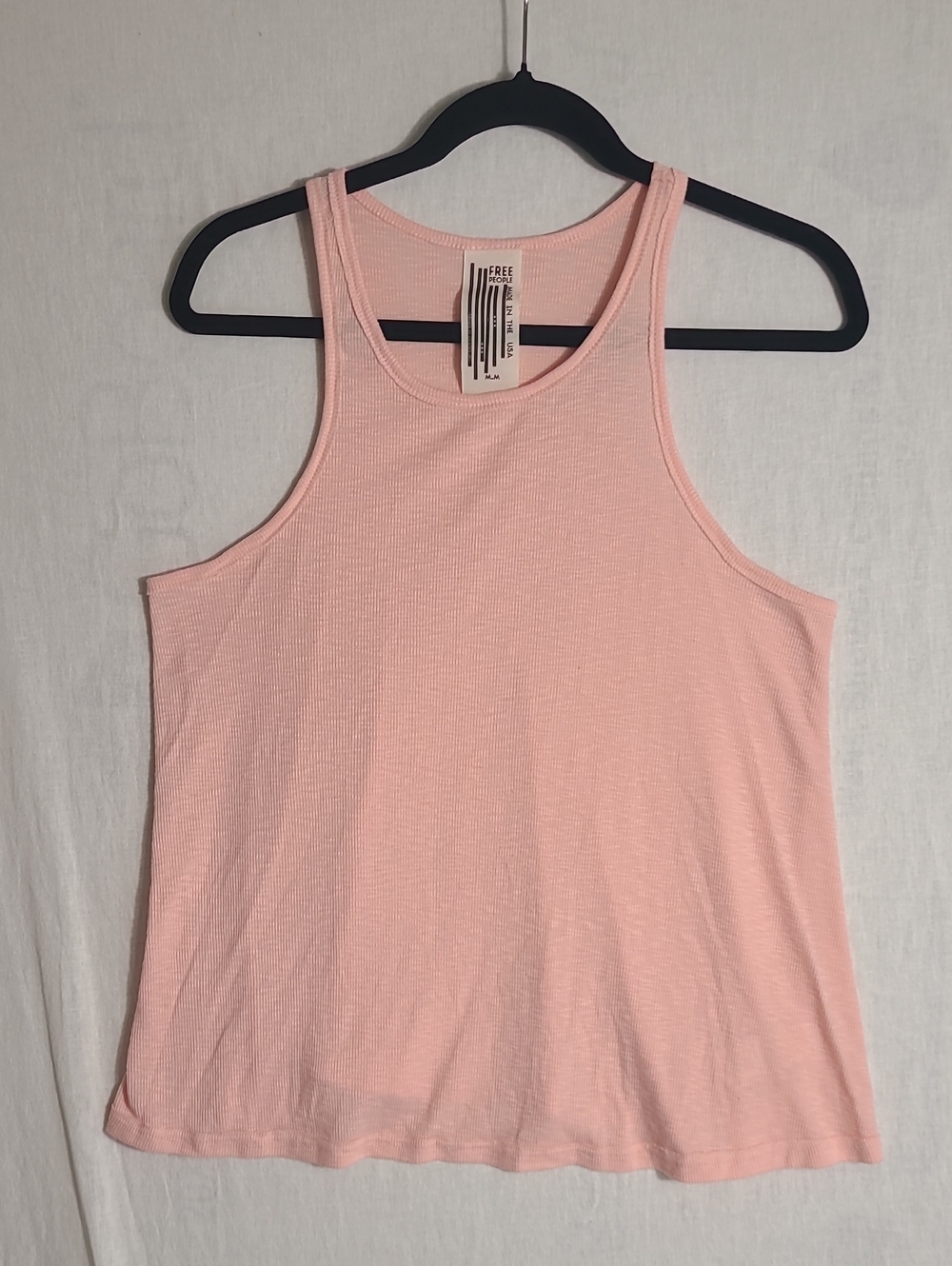 Free People Light Peach Textured Tank Size Medium